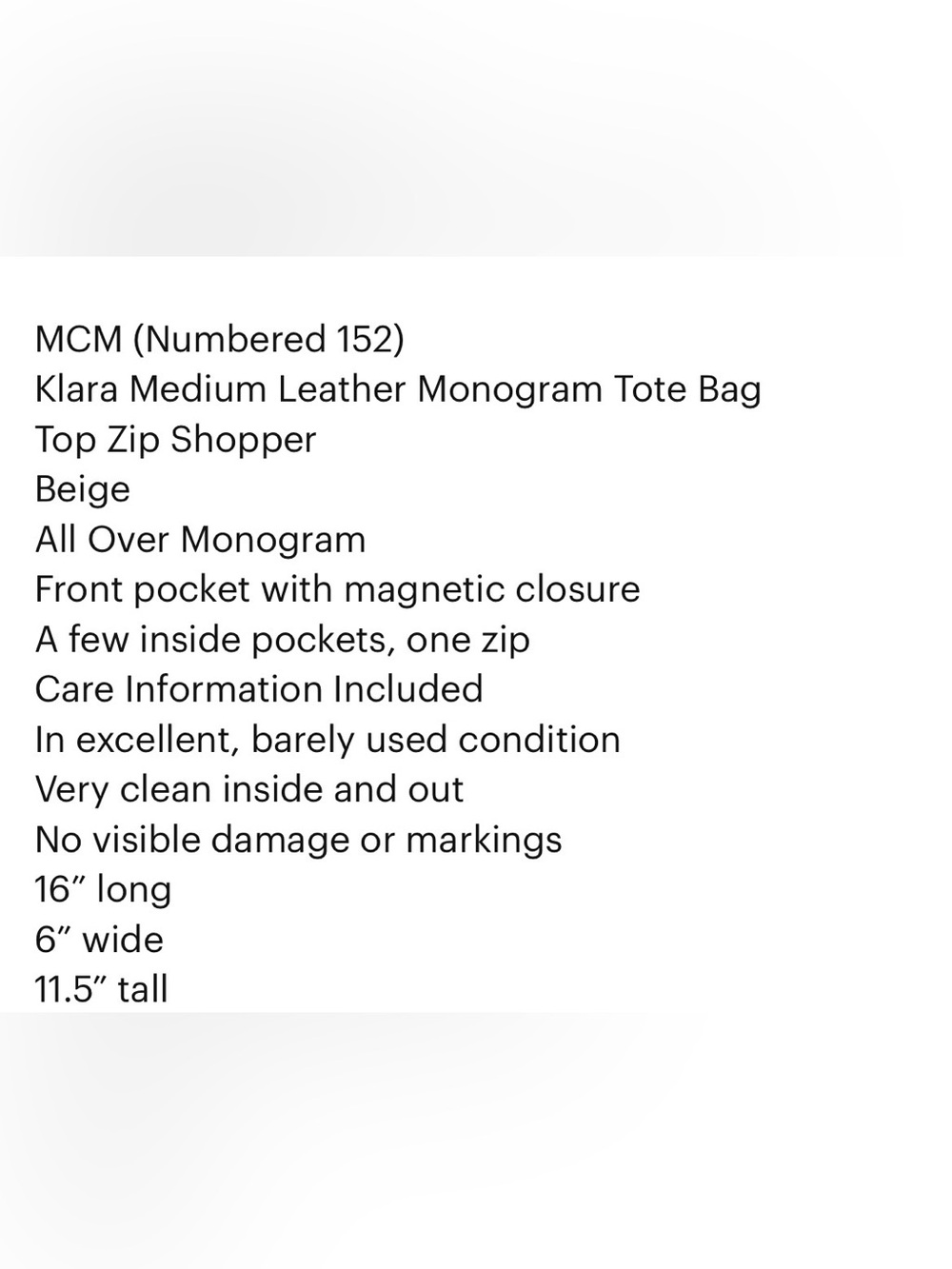 MCM Beige/Tan Logo Embossed Leather Tote - Picture 14 of 14